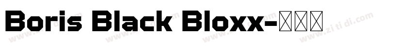 Boris Black Bloxx字体转换